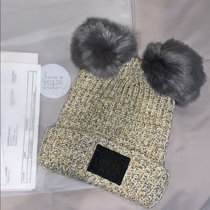 Love your melon double Pom Pom beanie